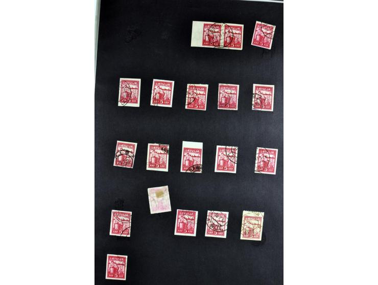 1918/41, postrische, ungebrauchte und gestempelte Sammlung, dabei ungezähnte und teilgezähnte Marken, Zwischenstege, Kehrdruc