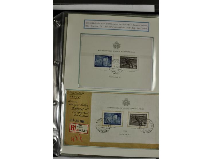 1918/41, postrische, ungebrauchte und gestempelte Sammlung, dabei ungezähnte und teilgezähnte Marken, Zwischenstege, Kehrdruc