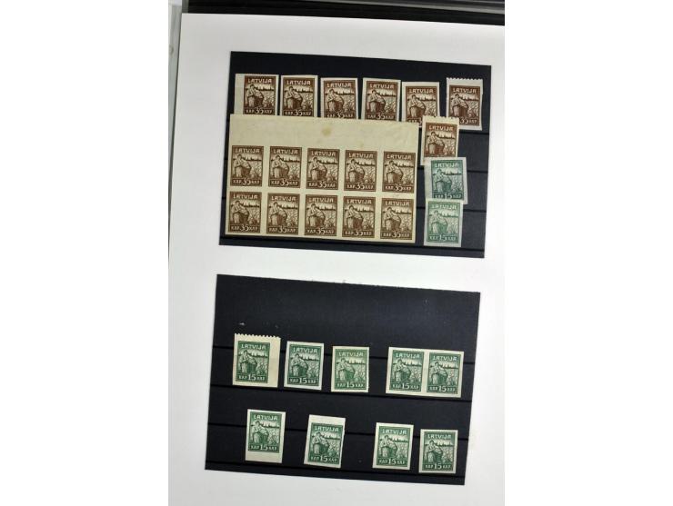 1918/41, postrische, ungebrauchte und gestempelte Sammlung, dabei ungezähnte und teilgezähnte Marken, Zwischenstege, Kehrdruc