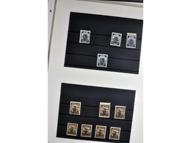 1918/41, postrische, ungebrauchte und gestempelte Sammlung, dabei ungezähnte und teilgezähnte Marken, Zwischenstege, Kehrdruc