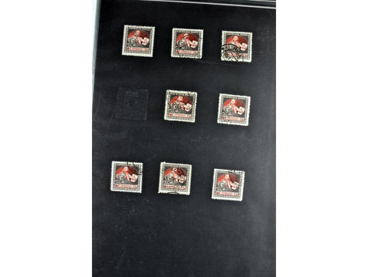 1918/41, postrische, ungebrauchte und gestempelte Sammlung, dabei ungezähnte und teilgezähnte Marken, Zwischenstege, Kehrdruc