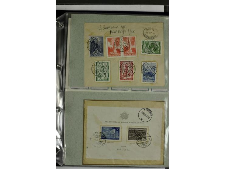 1918/41, postrische, ungebrauchte und gestempelte Sammlung, dabei ungezähnte und teilgezähnte Marken, Zwischenstege, Kehrdruc