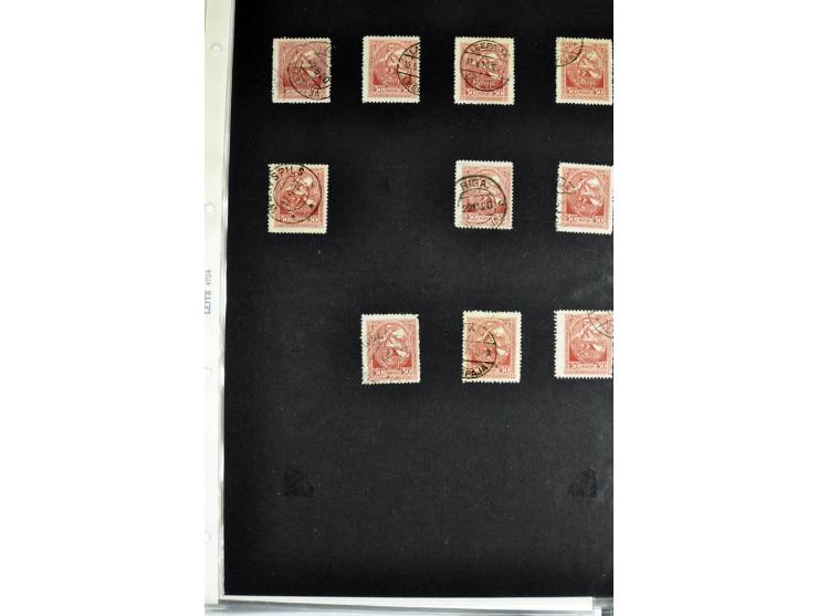 1918/41, postrische, ungebrauchte und gestempelte Sammlung, dabei ungezähnte und teilgezähnte Marken, Zwischenstege, Kehrdruc