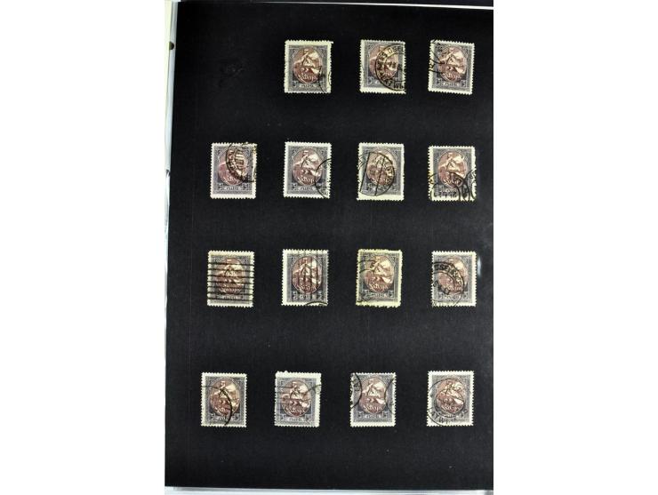 1918/41, postrische, ungebrauchte und gestempelte Sammlung, dabei ungezähnte und teilgezähnte Marken, Zwischenstege, Kehrdruc