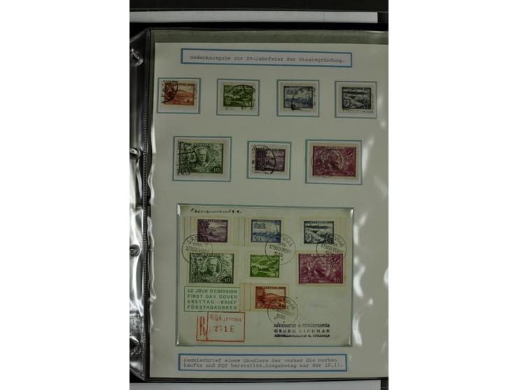 1918/41, postrische, ungebrauchte und gestempelte Sammlung, dabei ungezähnte und teilgezähnte Marken, Zwischenstege, Kehrdruc
