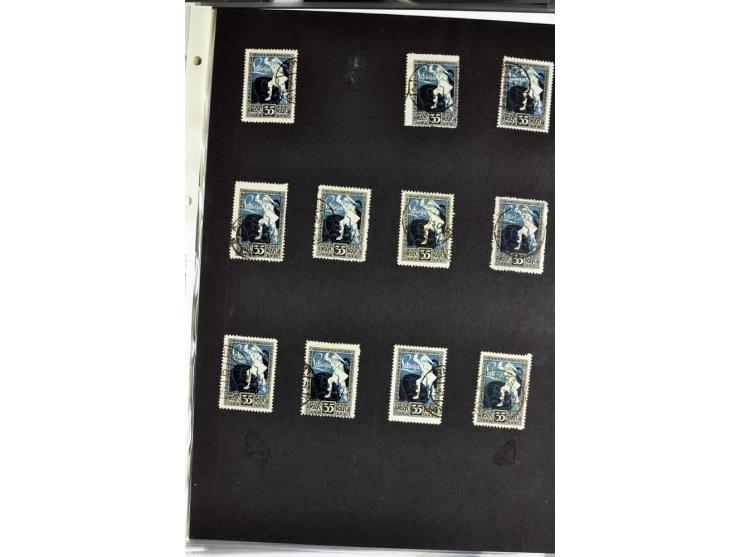 1918/41, postrische, ungebrauchte und gestempelte Sammlung, dabei ungezähnte und teilgezähnte Marken, Zwischenstege, Kehrdruc
