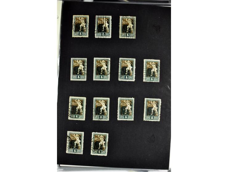 1918/41, postrische, ungebrauchte und gestempelte Sammlung, dabei ungezähnte und teilgezähnte Marken, Zwischenstege, Kehrdruc