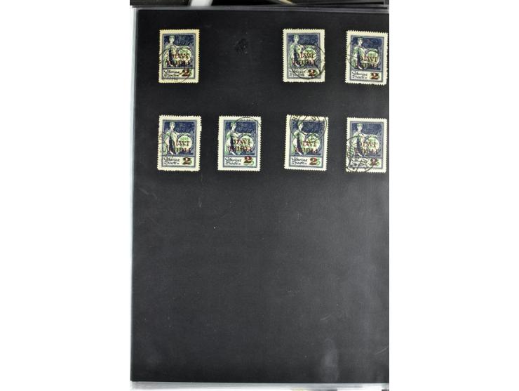 1918/41, postrische, ungebrauchte und gestempelte Sammlung, dabei ungezähnte und teilgezähnte Marken, Zwischenstege, Kehrdruc