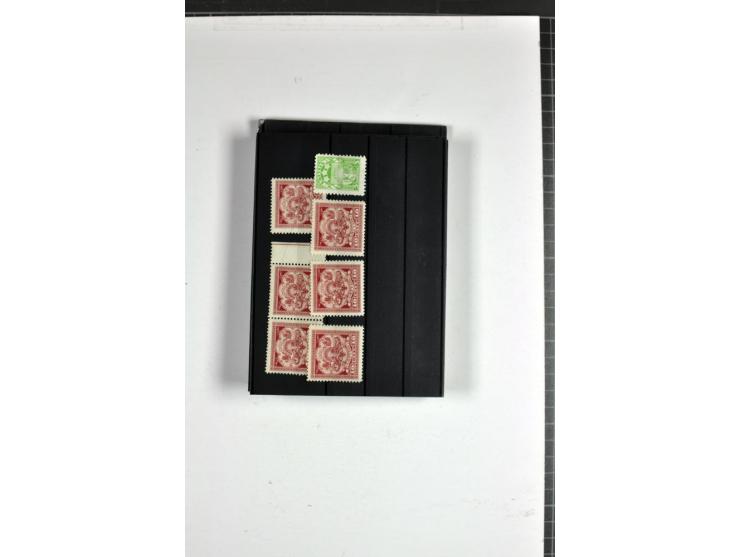 1918/41, postrische, ungebrauchte und gestempelte Sammlung, dabei ungezähnte und teilgezähnte Marken, Zwischenstege, Kehrdruc