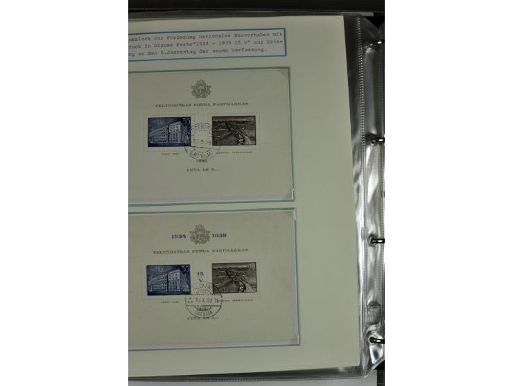 1918/41, postrische, ungebrauchte und gestempelte Sammlung, dabei ungezähnte und teilgezähnte Marken, Zwischenstege, Kehrdruc