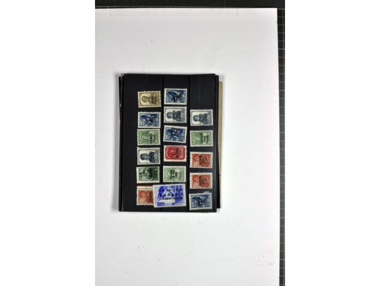 1918/41, postrische, ungebrauchte und gestempelte Sammlung, dabei ungezähnte und teilgezähnte Marken, Zwischenstege, Kehrdruc