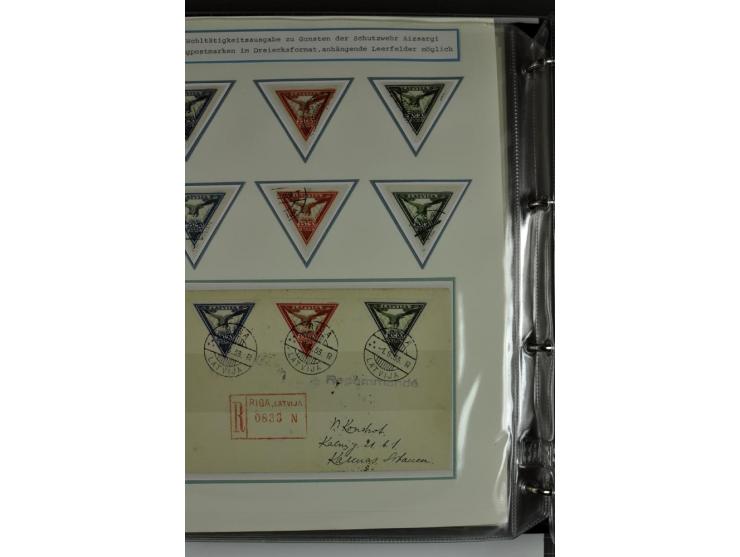 1918/41, postrische, ungebrauchte und gestempelte Sammlung, dabei ungezähnte und teilgezähnte Marken, Zwischenstege, Kehrdruc