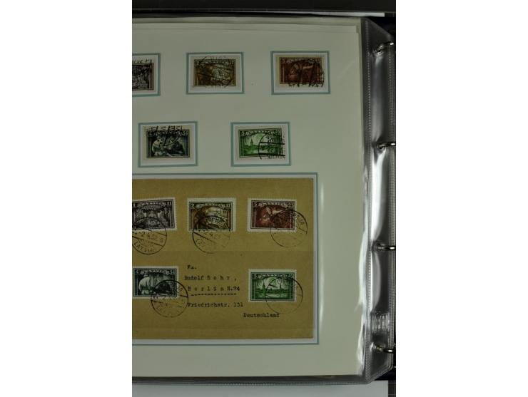 1918/41, postrische, ungebrauchte und gestempelte Sammlung, dabei ungezähnte und teilgezähnte Marken, Zwischenstege, Kehrdruc