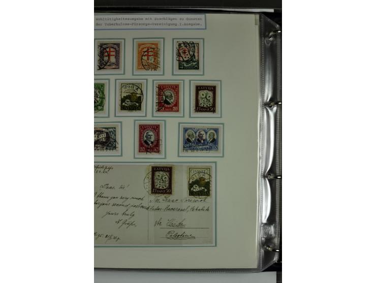 1918/41, postrische, ungebrauchte und gestempelte Sammlung, dabei ungezähnte und teilgezähnte Marken, Zwischenstege, Kehrdruc