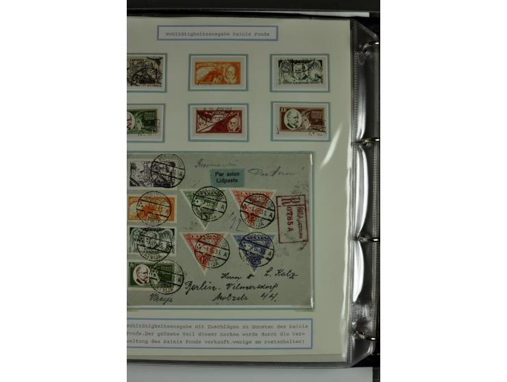 1918/41, postrische, ungebrauchte und gestempelte Sammlung, dabei ungezähnte und teilgezähnte Marken, Zwischenstege, Kehrdruc