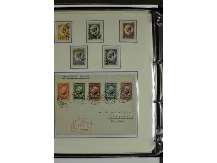 1918/41, postrische, ungebrauchte und gestempelte Sammlung, dabei ungezähnte und teilgezähnte Marken, Zwischenstege, Kehrdruc
