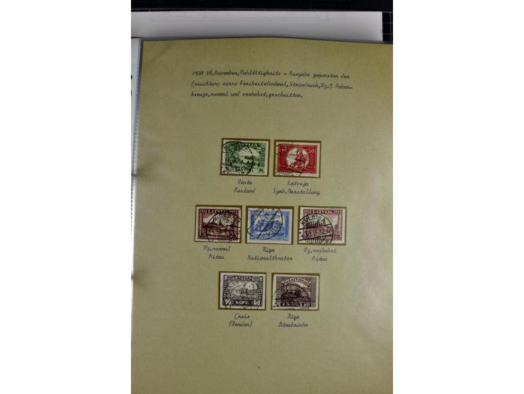1918/41, postrische, ungebrauchte und gestempelte Sammlung, dabei ungezähnte und teilgezähnte Marken, Zwischenstege, Kehrdruc