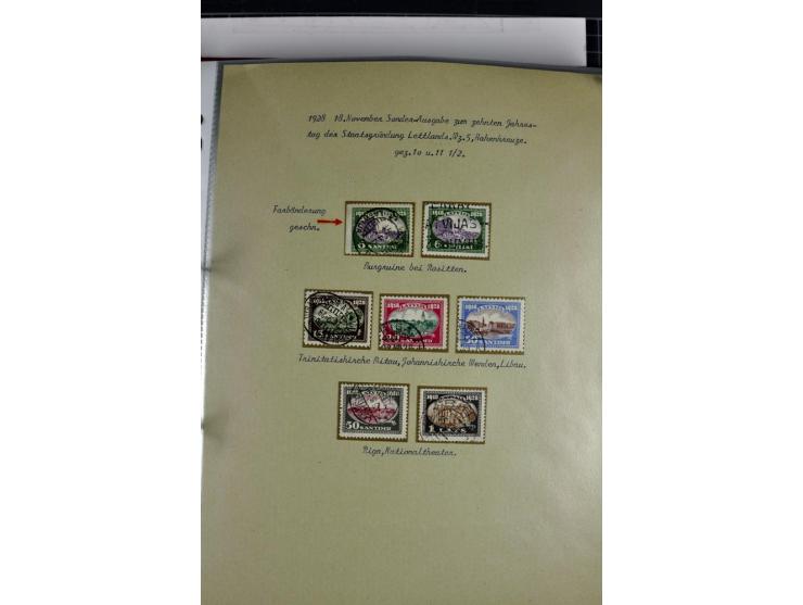 1918/41, postrische, ungebrauchte und gestempelte Sammlung, dabei ungezähnte und teilgezähnte Marken, Zwischenstege, Kehrdruc