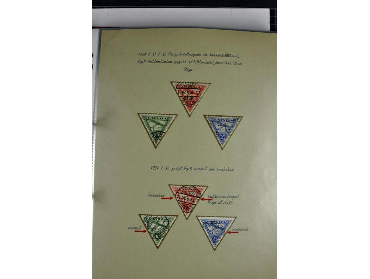 1918/41, postrische, ungebrauchte und gestempelte Sammlung, dabei ungezähnte und teilgezähnte Marken, Zwischenstege, Kehrdruc