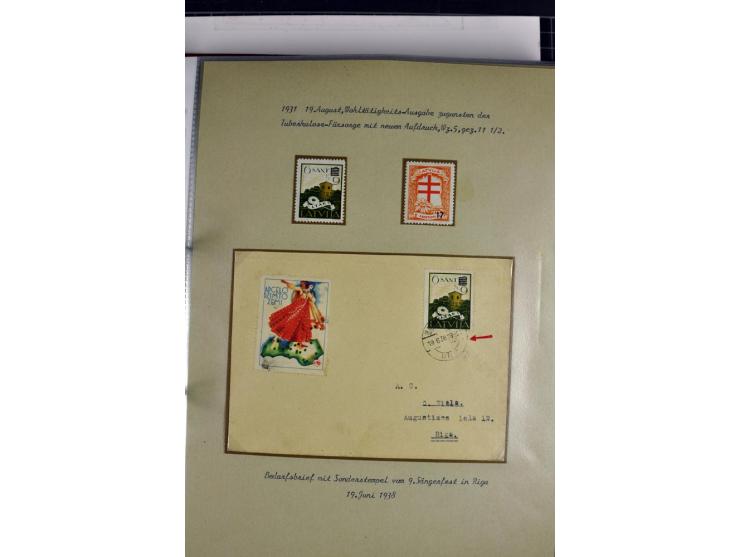 1918/41, postrische, ungebrauchte und gestempelte Sammlung, dabei ungezähnte und teilgezähnte Marken, Zwischenstege, Kehrdruc