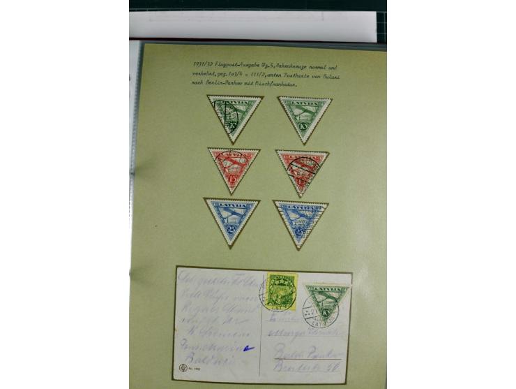 1918/41, postrische, ungebrauchte und gestempelte Sammlung, dabei ungezähnte und teilgezähnte Marken, Zwischenstege, Kehrdruc