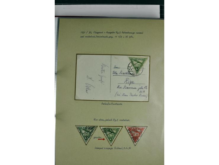 1918/41, postrische, ungebrauchte und gestempelte Sammlung, dabei ungezähnte und teilgezähnte Marken, Zwischenstege, Kehrdruc