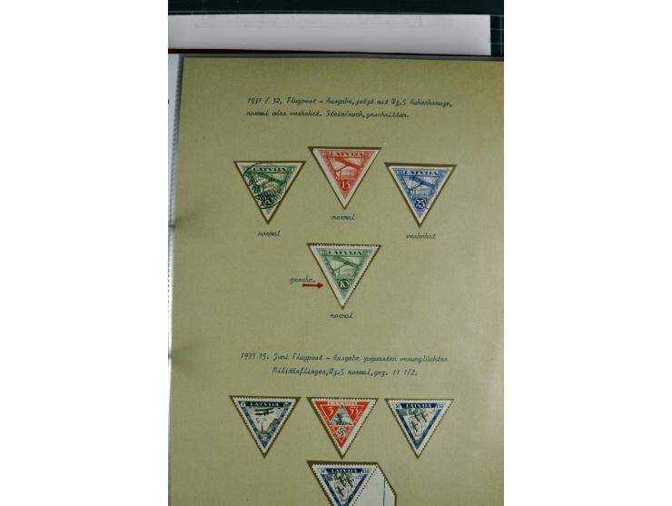 1918/41, postrische, ungebrauchte und gestempelte Sammlung, dabei ungezähnte und teilgezähnte Marken, Zwischenstege, Kehrdruc