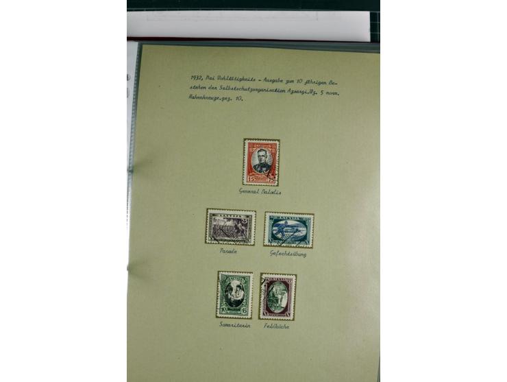 1918/41, postrische, ungebrauchte und gestempelte Sammlung, dabei ungezähnte und teilgezähnte Marken, Zwischenstege, Kehrdruc