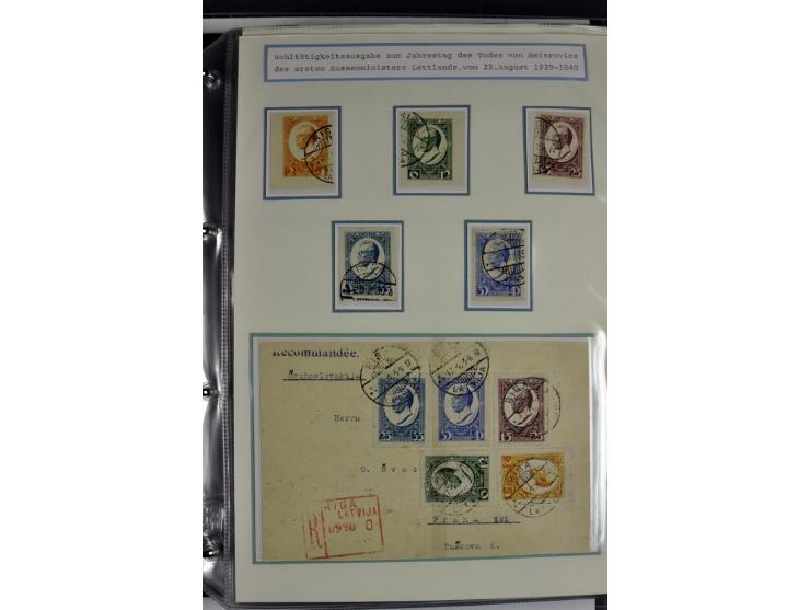 1918/41, postrische, ungebrauchte und gestempelte Sammlung, dabei ungezähnte und teilgezähnte Marken, Zwischenstege, Kehrdruc