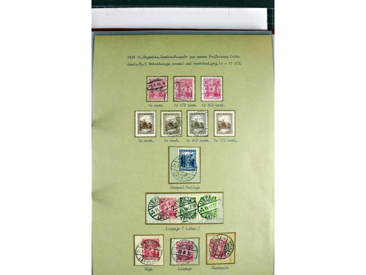 1918/41, postrische, ungebrauchte und gestempelte Sammlung, dabei ungezähnte und teilgezähnte Marken, Zwischenstege, Kehrdruc