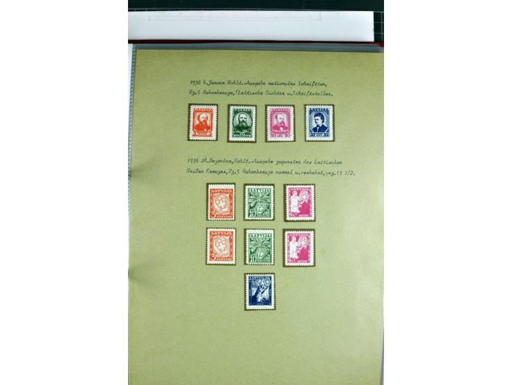 1918/41, postrische, ungebrauchte und gestempelte Sammlung, dabei ungezähnte und teilgezähnte Marken, Zwischenstege, Kehrdruc
