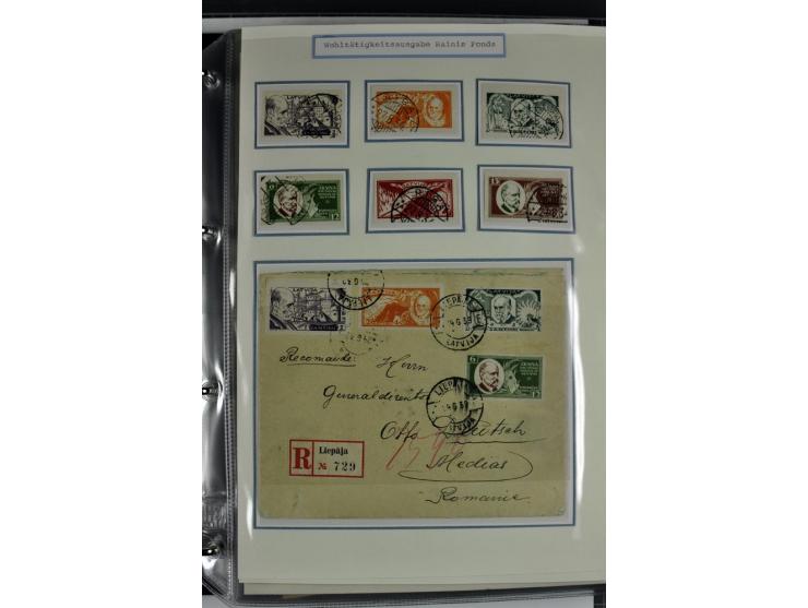 1918/41, postrische, ungebrauchte und gestempelte Sammlung, dabei ungezähnte und teilgezähnte Marken, Zwischenstege, Kehrdruc
