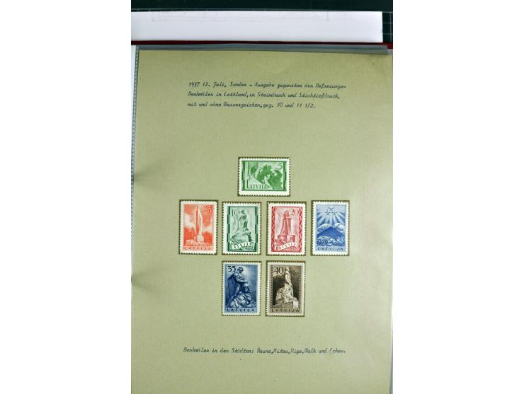1918/41, postrische, ungebrauchte und gestempelte Sammlung, dabei ungezähnte und teilgezähnte Marken, Zwischenstege, Kehrdruc