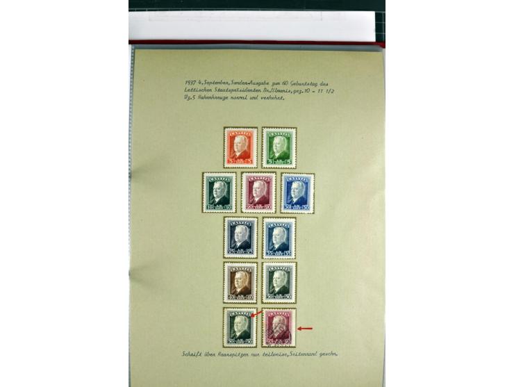 1918/41, postrische, ungebrauchte und gestempelte Sammlung, dabei ungezähnte und teilgezähnte Marken, Zwischenstege, Kehrdruc
