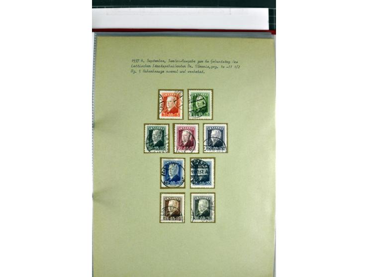 1918/41, postrische, ungebrauchte und gestempelte Sammlung, dabei ungezähnte und teilgezähnte Marken, Zwischenstege, Kehrdruc