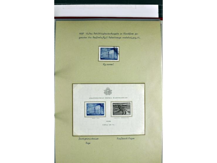 1918/41, postrische, ungebrauchte und gestempelte Sammlung, dabei ungezähnte und teilgezähnte Marken, Zwischenstege, Kehrdruc