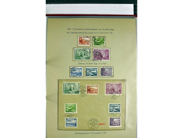 1918/41, postrische, ungebrauchte und gestempelte Sammlung, dabei ungezähnte und teilgezähnte Marken, Zwischenstege, Kehrdruc