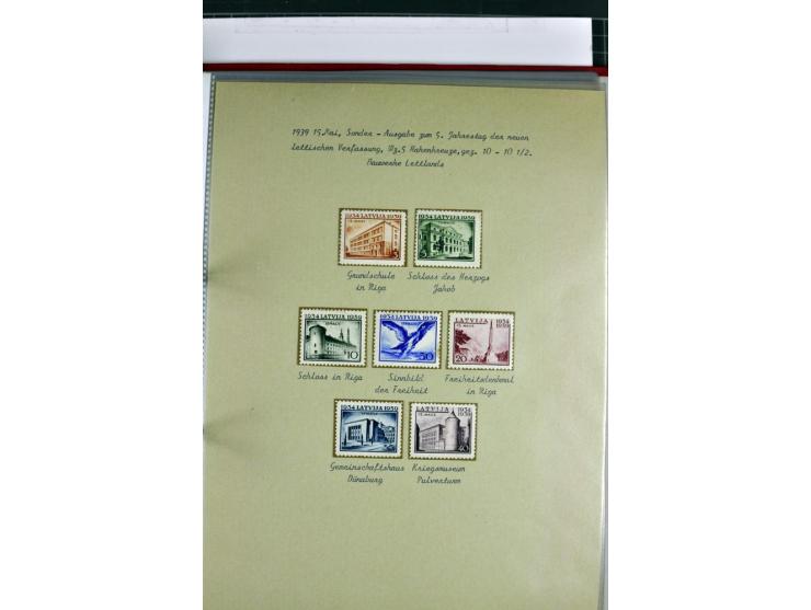 1918/41, postrische, ungebrauchte und gestempelte Sammlung, dabei ungezähnte und teilgezähnte Marken, Zwischenstege, Kehrdruc