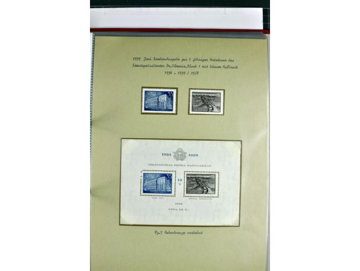 1918/41, postrische, ungebrauchte und gestempelte Sammlung, dabei ungezähnte und teilgezähnte Marken, Zwischenstege, Kehrdruc