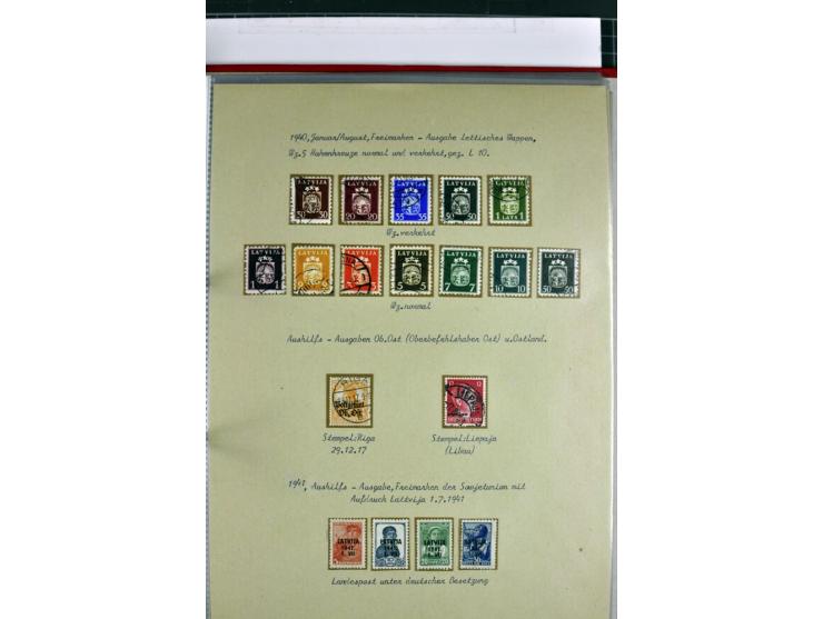 1918/41, postrische, ungebrauchte und gestempelte Sammlung, dabei ungezähnte und teilgezähnte Marken, Zwischenstege, Kehrdruc