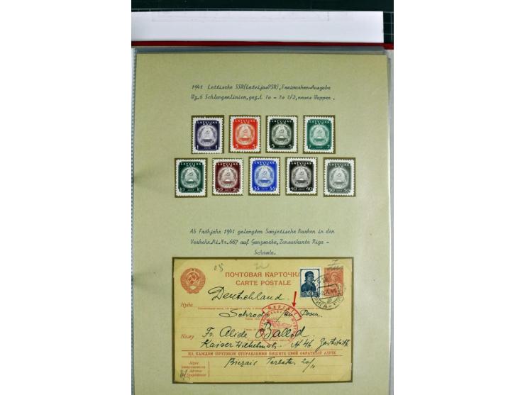 1918/41, postrische, ungebrauchte und gestempelte Sammlung, dabei ungezähnte und teilgezähnte Marken, Zwischenstege, Kehrdruc