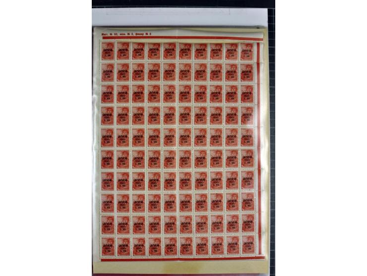 1918/41, postrische, ungebrauchte und gestempelte Sammlung, dabei ungezähnte und teilgezähnte Marken, Zwischenstege, Kehrdruc