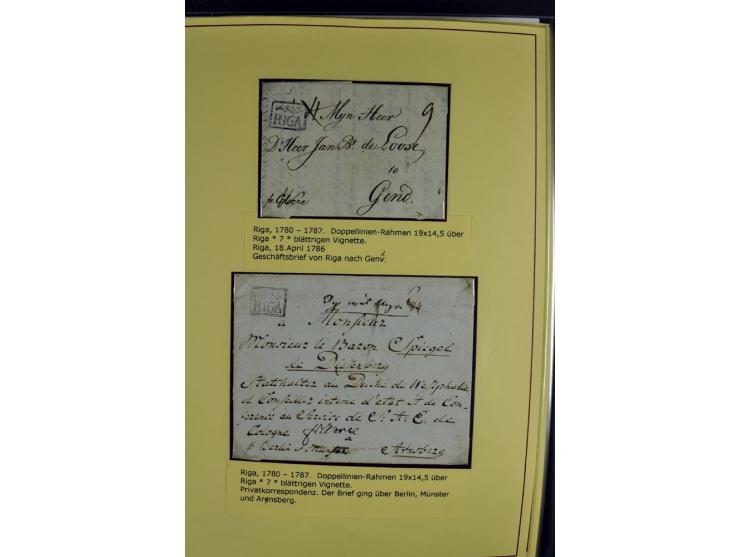 1617/1917, Die Postgeschichte Rigas, Sammlung von über 250 Briefen, Karten und Ganzsachen, dabei 3 Briefe aus dem 17. Jahrhun