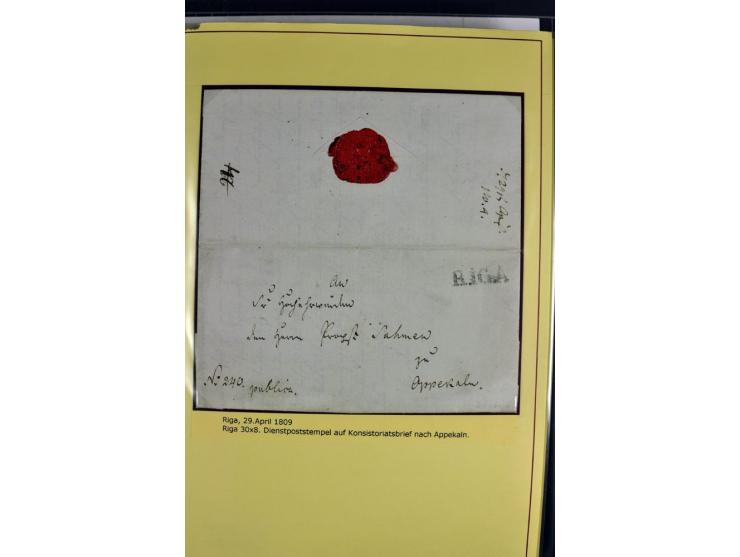 1617/1917, Die Postgeschichte Rigas, Sammlung von über 250 Briefen, Karten und Ganzsachen, dabei 3 Briefe aus dem 17. Jahrhun