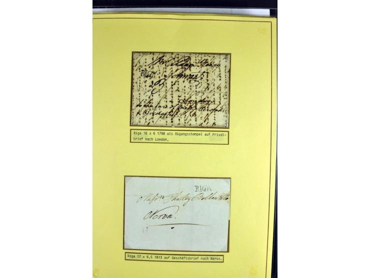1617/1917, Die Postgeschichte Rigas, Sammlung von über 250 Briefen, Karten und Ganzsachen, dabei 3 Briefe aus dem 17. Jahrhun