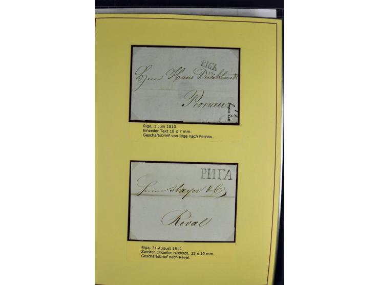 1617/1917, Die Postgeschichte Rigas, Sammlung von über 250 Briefen, Karten und Ganzsachen, dabei 3 Briefe aus dem 17. Jahrhun