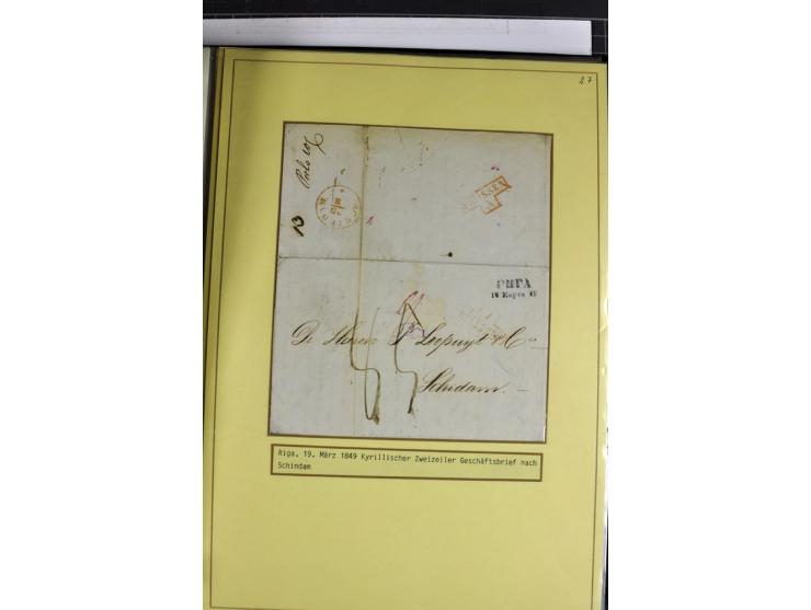 1617/1917, Die Postgeschichte Rigas, Sammlung von über 250 Briefen, Karten und Ganzsachen, dabei 3 Briefe aus dem 17. Jahrhun
