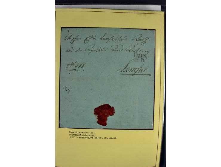 1617/1917, Die Postgeschichte Rigas, Sammlung von über 250 Briefen, Karten und Ganzsachen, dabei 3 Briefe aus dem 17. Jahrhun