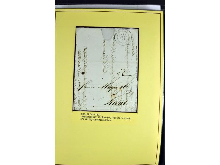 1617/1917, Die Postgeschichte Rigas, Sammlung von über 250 Briefen, Karten und Ganzsachen, dabei 3 Briefe aus dem 17. Jahrhun