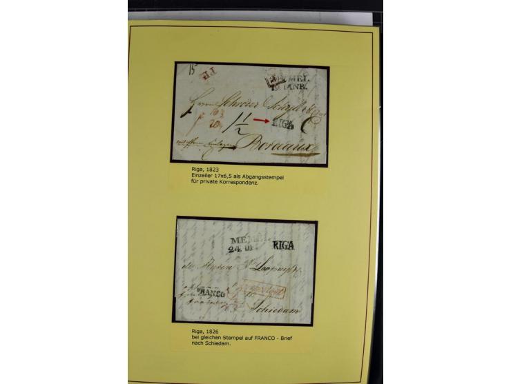 1617/1917, Die Postgeschichte Rigas, Sammlung von über 250 Briefen, Karten und Ganzsachen, dabei 3 Briefe aus dem 17. Jahrhun